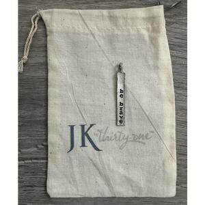 JK + Thirty One Silver Tone "Be Brave" Stamped Charm Pendant